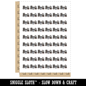 Raccoon and Opossum Drumming on Trash Can Temporary Tattoo Water Resistant Fake Body Art Set Collection (1 Sheet)