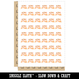 Shy Nervous Peeking Hamster Temporary Tattoo Water Resistant Fake Body Art Set Collection (1 Sheet)