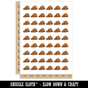 Sleeping Cartoon Bear Temporary Tattoo Water Resistant Fake Body Art Set Collection (1 Sheet)