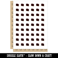 Slice of Decadent Chocolate Devil's Food Cake Temporary Tattoo Water Resistant Fake Body Art Set Collection (1 Sheet)