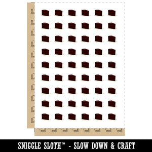 Slice of Decadent Chocolate Devil's Food Cake Temporary Tattoo Water Resistant Fake Body Art Set Collection (1 Sheet)