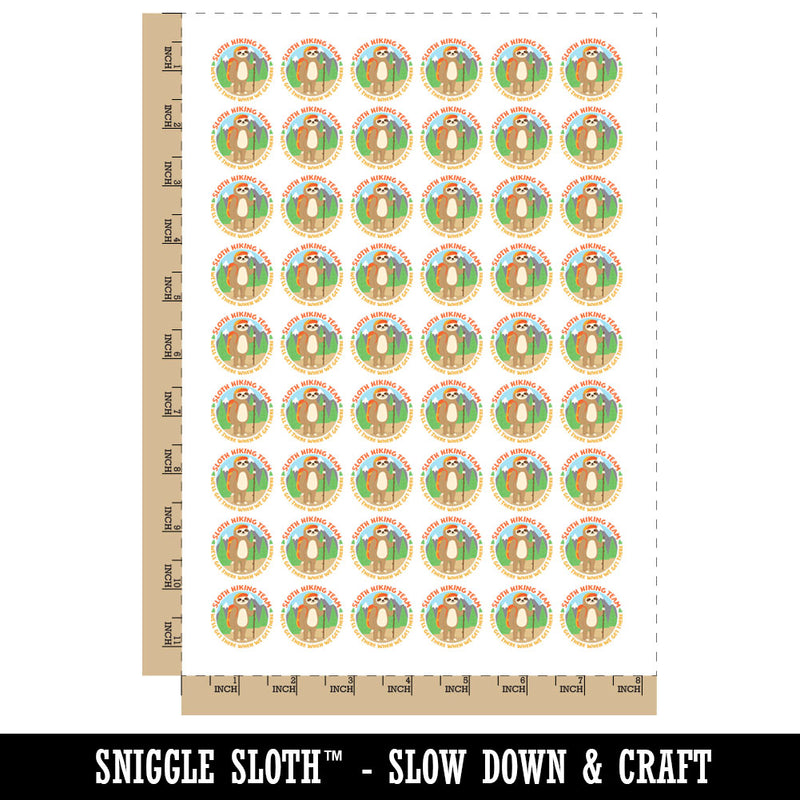 Sloth Hiking Team Temporary Tattoo Water Resistant Fake Body Art Set Collection (1 Sheet)