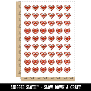 Snow Crab Legs Seafood Heart Temporary Tattoo Water Resistant Fake Body Art Set Collection (1 Sheet)