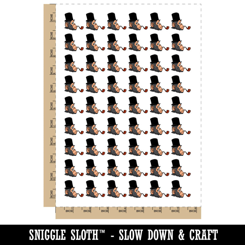 Sophisticated Chimp Ape Monkey Top Hat Pipe Temporary Tattoo Water Resistant Fake Body Art Set Collection (1 Sheet)