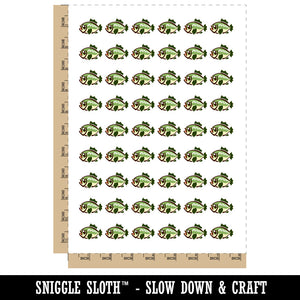 Southwestern Style Tribal Bass Fish Temporary Tattoo Water Resistant Fake Body Art Set Collection (1 Sheet)