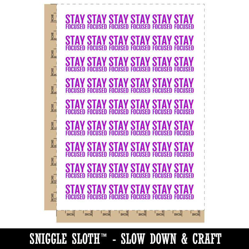 Stay Focused Double Vision Optical Illusion Temporary Tattoo Water Resistant Fake Body Art Set Collection (1 Sheet)