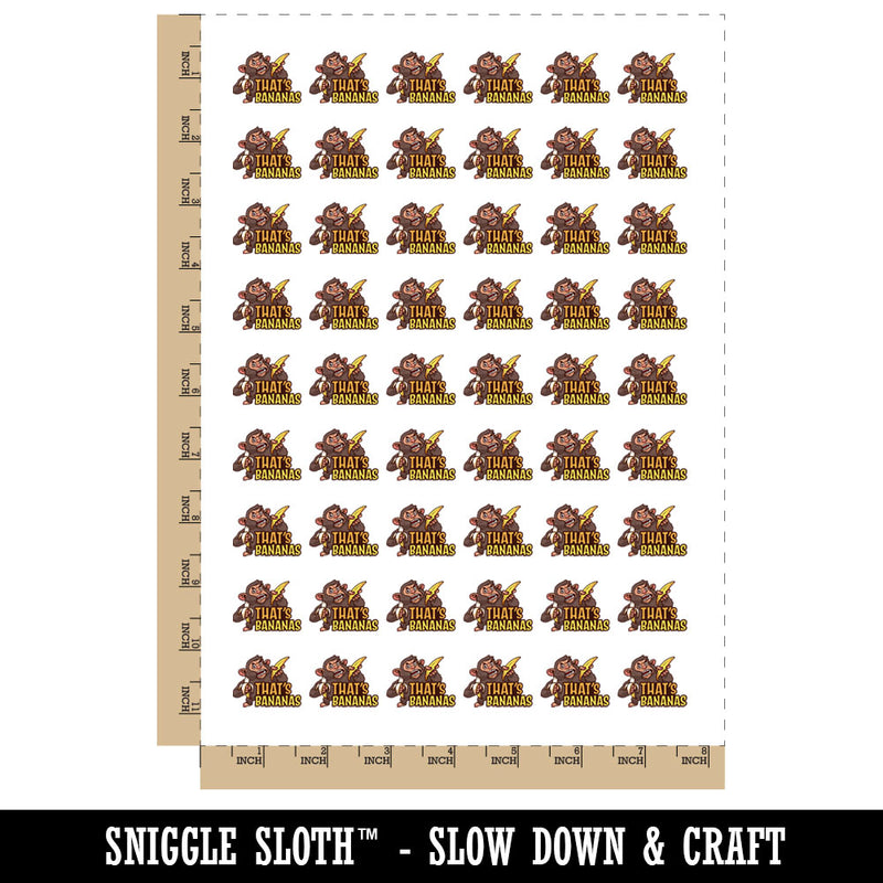 That's Bananas Shocked Surprised Monkey Ape Temporary Tattoo Water Resistant Fake Body Art Set Collection (1 Sheet)