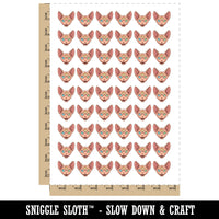 Three Eyed Sphynx Cat Hairless Spooky Scary Temporary Tattoo Water Resistant Fake Body Art Set Collection (1 Sheet)
