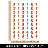 Bandit Outlaw Skull Cowboy Temporary Tattoo Water Resistant Fake Body Art Set Collection (1 Sheet)