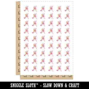 Beautiful Fairy Flower Wings Fairytale Temporary Tattoo Water Resistant Fake Body Art Set Collection (1 Sheet)