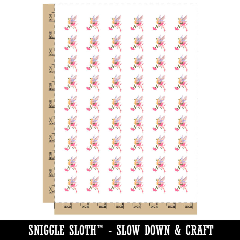 Beautiful Fairy Flower Wings Fairytale Temporary Tattoo Water Resistant Fake Body Art Set Collection (1 Sheet)