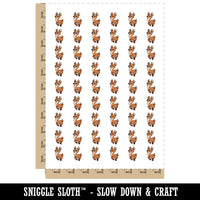 Bouncy Doe Deer Hopping Leaping Temporary Tattoo Water Resistant Fake Body Art Set Collection (1 Sheet)