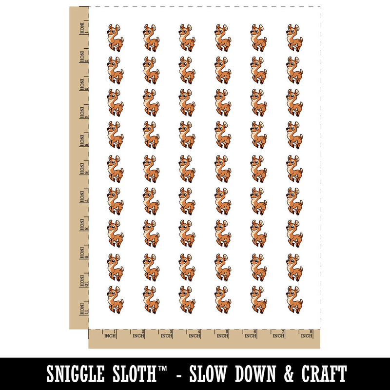 Bouncy Doe Deer Hopping Leaping Temporary Tattoo Water Resistant Fake Body Art Set Collection (1 Sheet)
