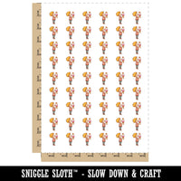 Boy Kid with Ice Cream Cone Summer Temporary Tattoo Water Resistant Fake Body Art Set Collection (1 Sheet)