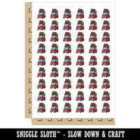 Car with Luggage Moving Vacation Road Trip Temporary Tattoo Water Resistant Fake Body Art Set Collection (1 Sheet)