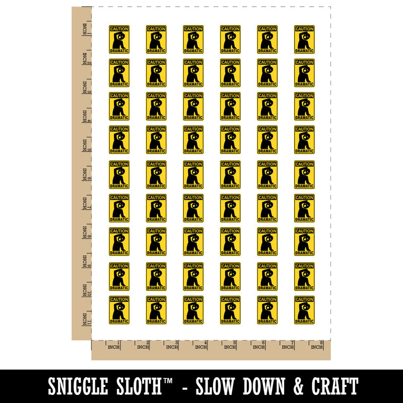 Caution Dramatic Warning Sign Funny Temporary Tattoo Water Resistant Fake Body Art Set Collection (1 Sheet)