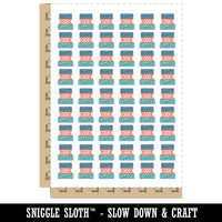 Crazy Book Lady Temporary Tattoo Water Resistant Fake Body Art Set Collection (1 Sheet)