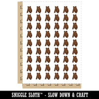Curious Baby Brown Bear Grizzly Cub Temporary Tattoo Water Resistant Fake Body Art Set Collection (1 Sheet)