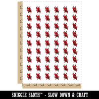 Devilish Mischievous Imp Devil Temporary Tattoo Water Resistant Fake Body Art Set Collection (1 Sheet)