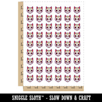 Dia De Los Muertos Cat Skull Temporary Tattoo Water Resistant Fake Body Art Set Collection (1 Sheet)