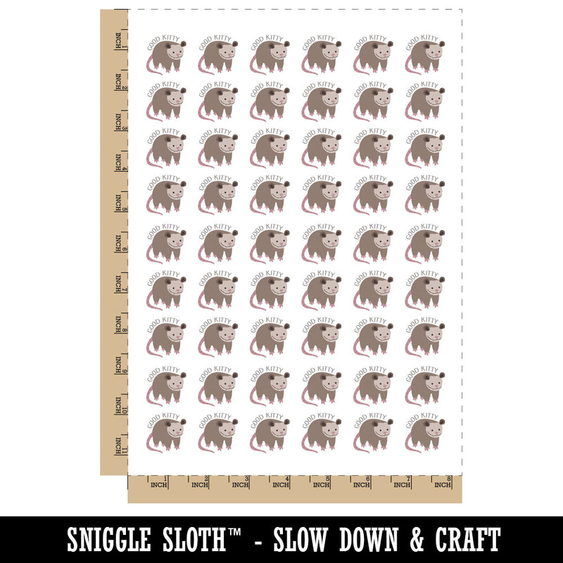 Good Kitty Possum Opossum Temporary Tattoo Water Resistant Fake Body Art Set Collection (1 Sheet)