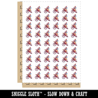 Happy Clown on Tricycle Bike Silly Temporary Tattoo Water Resistant Fake Body Art Set Collection (1 Sheet)