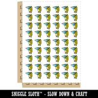 Hydrate Frog with Water Bottle Temporary Tattoo Water Resistant Fake Body Art Set Collection (1 Sheet)