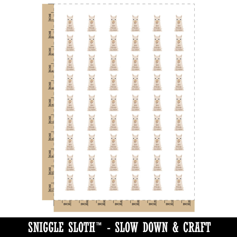 No Prob Llama Temporary Tattoo Water Resistant Fake Body Art Set Collection (1 Sheet)