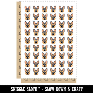Peeking German Shepherd Dog Temporary Tattoo Water Resistant Fake Body Art Set Collection (1 Sheet)