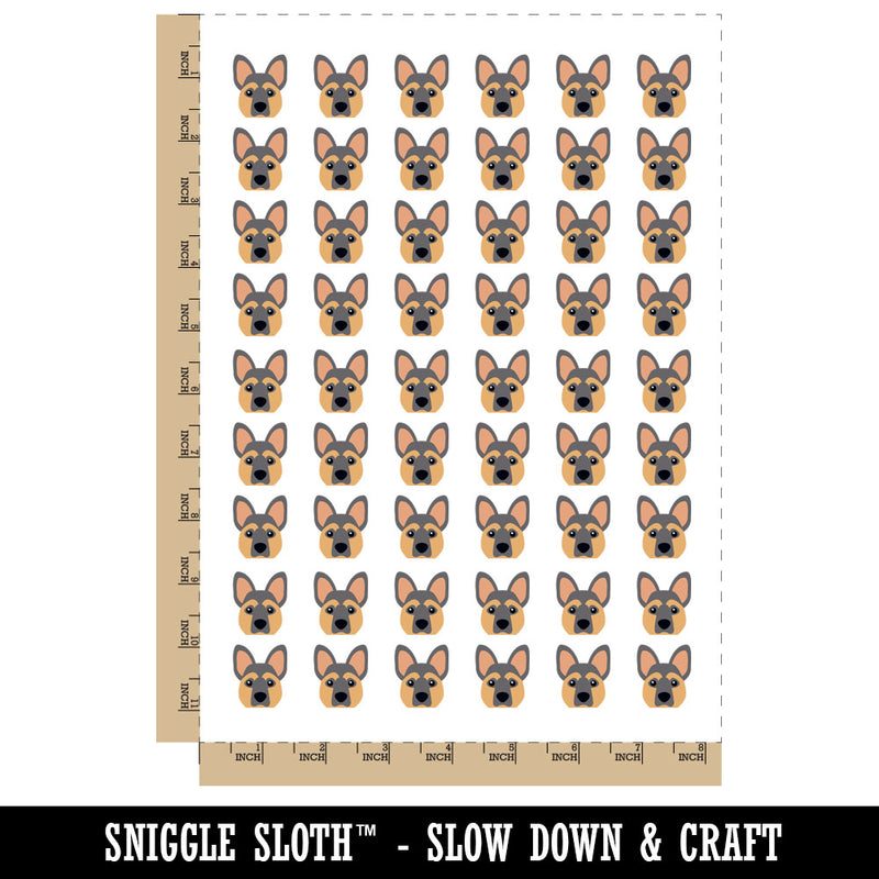 Peeking German Shepherd Dog Temporary Tattoo Water Resistant Fake Body Art Set Collection (1 Sheet)