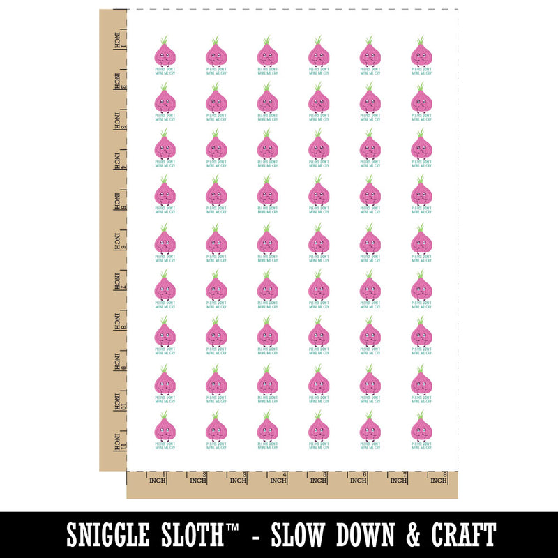 Please Don't Make Me Cry Onion Temporary Tattoo Water Resistant Fake Body Art Set Collection (1 Sheet)