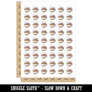 Relaxing Teabag Soaking in Hot Tea Bath Temporary Tattoo Water Resistant Fake Body Art Set Collection (1 Sheet)