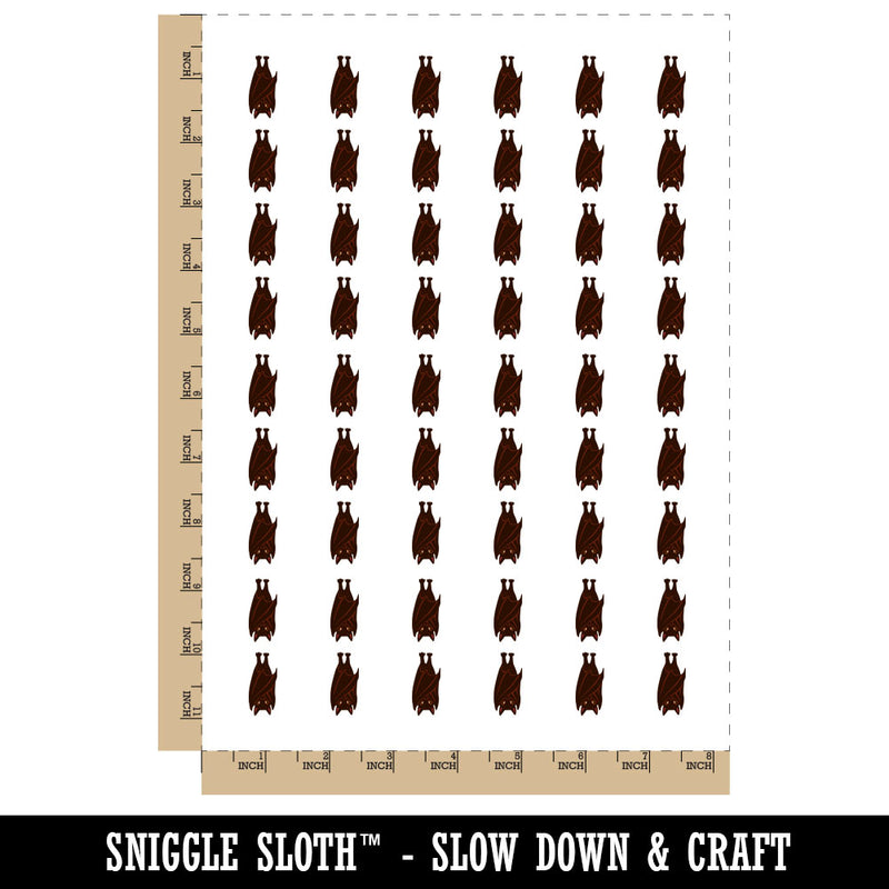 Resting Bat Hanging Upside Down Temporary Tattoo Water Resistant Fake Body Art Set Collection (1 Sheet)
