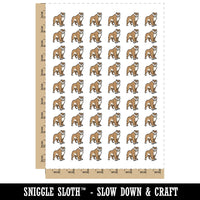 Sabertooth Tiger Extinct Cat Ice Age Temporary Tattoo Water Resistant Fake Body Art Set Collection (1 Sheet)