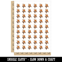 Silly Monkey Doing Handstand Temporary Tattoo Water Resistant Fake Body Art Set Collection (1 Sheet)