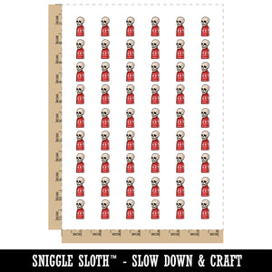 Skeleton Skull in Christmas Sweater Temporary Tattoo Water Resistant Fake Body Art Set Collection (1 Sheet)