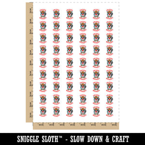 Trash Bandit Raccoon1 Temporary Tattoo Water Resistant Fake Body Art Set Collection (1 Sheet)