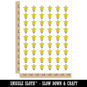 Weird Face Good Star Approval Temporary Tattoo Water Resistant Fake Body Art Set Collection (1 Sheet)