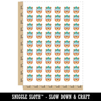 Winter Skiing Bear Temporary Tattoo Water Resistant Fake Body Art Set Collection (1 Sheet)