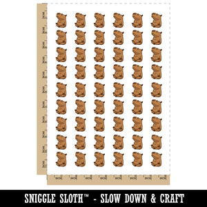 Zen Meditating Capybara Cartoon Rodent Temporary Tattoo Water Resistant Fake Body Art Set Collection (1 Sheet)