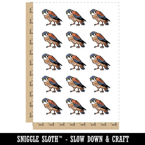 American Kestrel Falcon Bird of Prey Temporary Tattoo Water Resistant Fake Body Art Set Collection (1 Sheet)