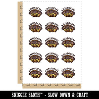 Antisocial Baby Turtle Introvert Temporary Tattoo Water Resistant Fake Body Art Set Collection (1 Sheet)