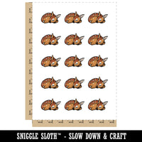 Baby Sleeping Deer Fawn Temporary Tattoo Water Resistant Fake Body Art Set Collection (1 Sheet)