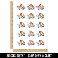 Be The Problem Mischievous Calico Cat Pushing Cup Temporary Tattoo Water Resistant Fake Body Art Set Collection
