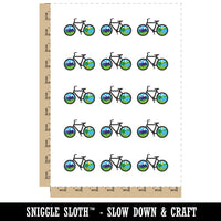 Bike Mountains Hills River Biking Cycle Temporary Tattoo Water Resistant Fake Body Art Set Collection (1 Sheet)
