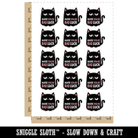 Black Cat Maybe You're Bad Luck Temporary Tattoo Water Resistant Fake Body Art Set Collection (1 Sheet)