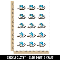 Bookish Little Bird Reading Book Temporary Tattoo Water Resistant Fake Body Art Set Collection (1 Sheet)