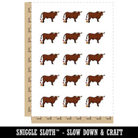 Bull Crap Cow Poop Funny Temporary Tattoo Water Resistant Fake Body Art Set Collection (1 Sheet)