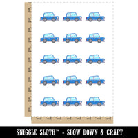Cartoon Car Sedan Side View Temporary Tattoo Water Resistant Fake Body Art Set Collection (1 Sheet)