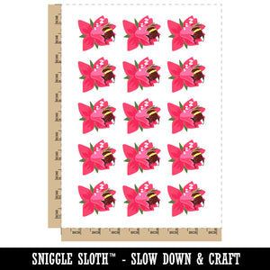 Chubby Bumblebee Sleeping In Flower Nap Temporary Tattoo Water Resistant Fake Body Art Set Collection (1 Sheet)